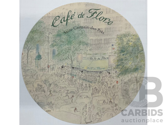 The Cafe' De Flore, Paris Framed Print (60x60cm)