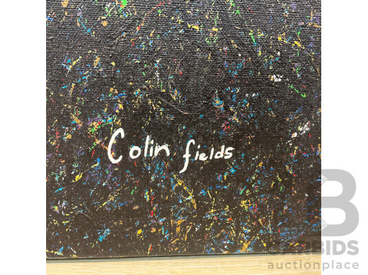 COLIN FIELDS, ''Emu Artwork'' Acrylic on Canvas (100x80cm)