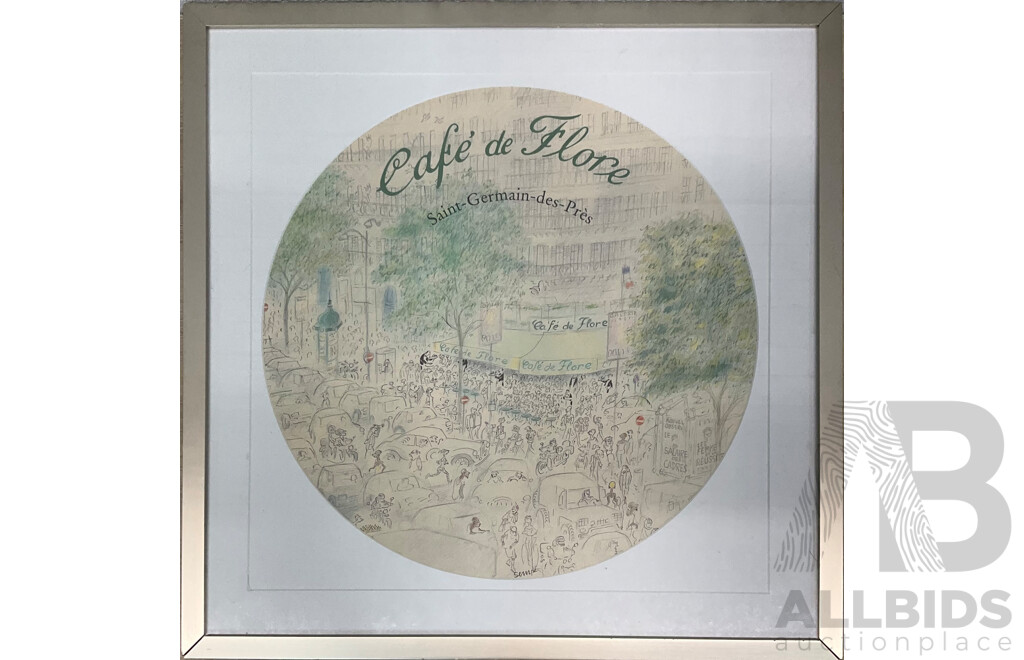 The Cafe' De Flore, Paris Framed Print (60x60cm)