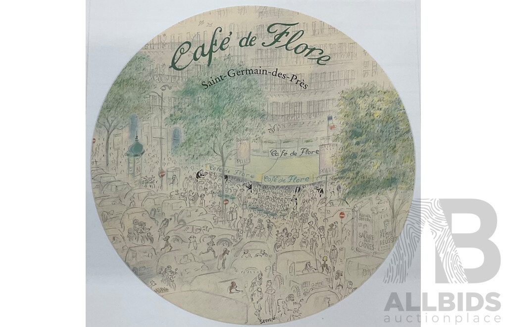 The Cafe' De Flore, Paris Framed Print (60x60cm)