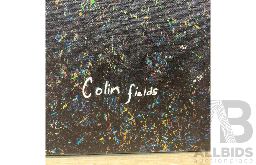 COLIN FIELDS, ''Emu Artwork'' Acrylic on Canvas (100x80cm)