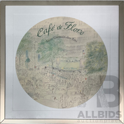 The Cafe' De Flore, Paris Framed Print (60x60cm)