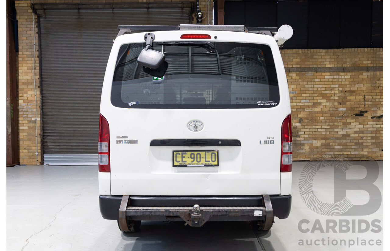 01/2008 Toyota Hiace LWB TRH201R MY07 UPGRADE 4d Van White 2.7L