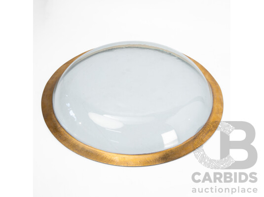 Attributed to Peter Crisp, Large Clear Are Glass Platter