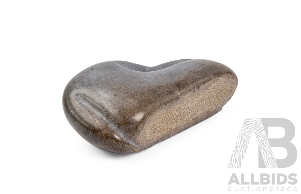 Large Carved Stone Tranquil Swan