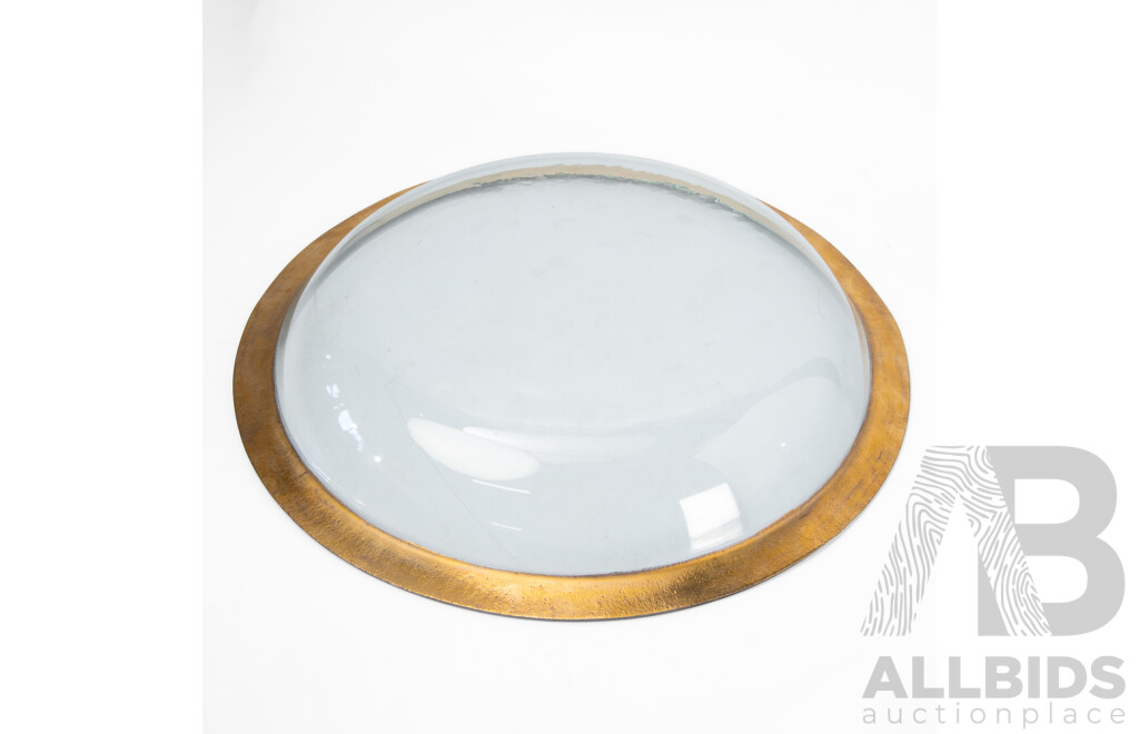 Attributed to Peter Crisp, Large Clear Are Glass Platter