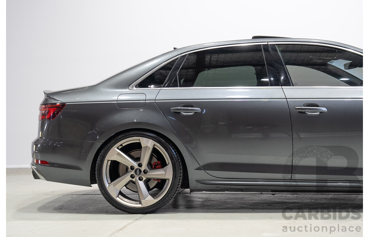 01/2018 Audi S4 3.0 TFSI Quattro Tiptronic (AWD) B9 MY18 4d Sedan Daytona Grey Turbo 3.0L