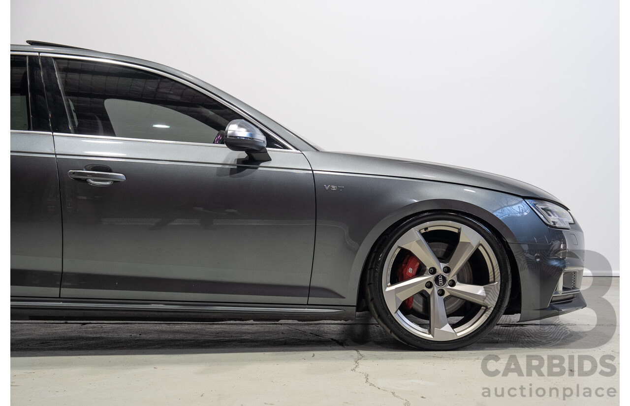 01/2018 Audi S4 3.0 TFSI Quattro Tiptronic (AWD) B9 MY18 4d Sedan Daytona Grey Turbo 3.0L