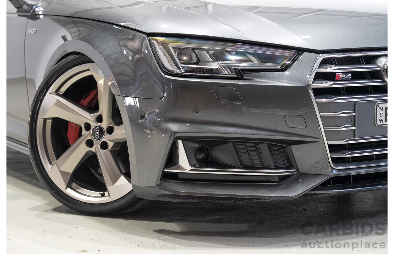 01/2018 Audi S4 3.0 TFSI Quattro Tiptronic (AWD) B9 MY18 4d Sedan Daytona Grey Turbo 3.0L