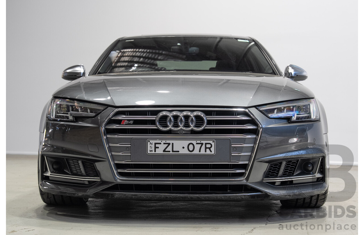 01/2018 Audi S4 3.0 TFSI Quattro Tiptronic (AWD) B9 MY18 4d Sedan Daytona Grey Turbo 3.0L
