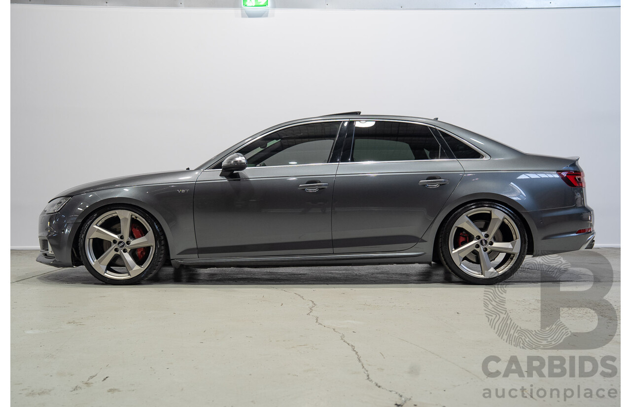 01/2018 Audi S4 3.0 TFSI Quattro Tiptronic (AWD) B9 MY18 4d Sedan Daytona Grey Turbo 3.0L