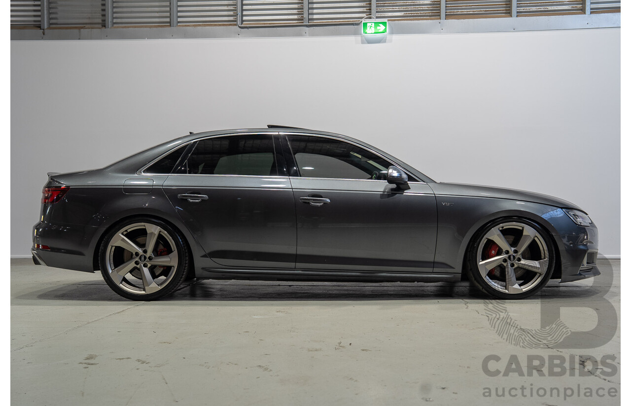 01/2018 Audi S4 3.0 TFSI Quattro Tiptronic (AWD) B9 MY18 4d Sedan Daytona Grey Turbo 3.0L