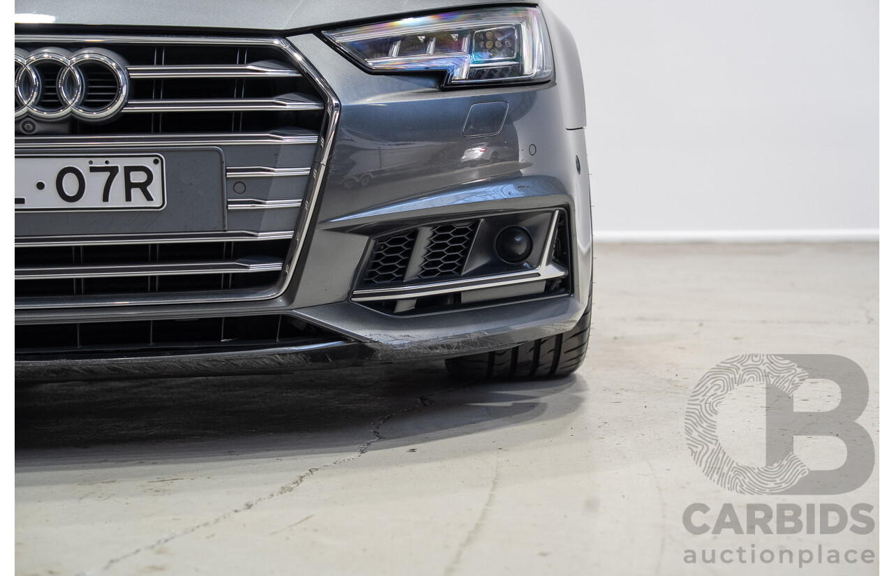 01/2018 Audi S4 3.0 TFSI Quattro Tiptronic (AWD) B9 MY18 4d Sedan Daytona Grey Turbo 3.0L
