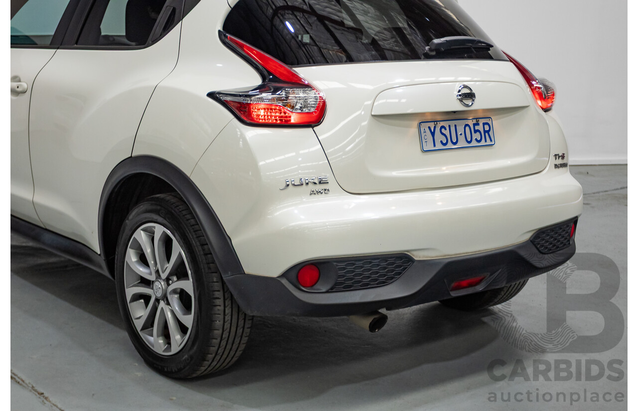 7/2018 Nissan Juke Ti-S (AWD) F15 Series 2 4d Wagon White Turbo 1.6L