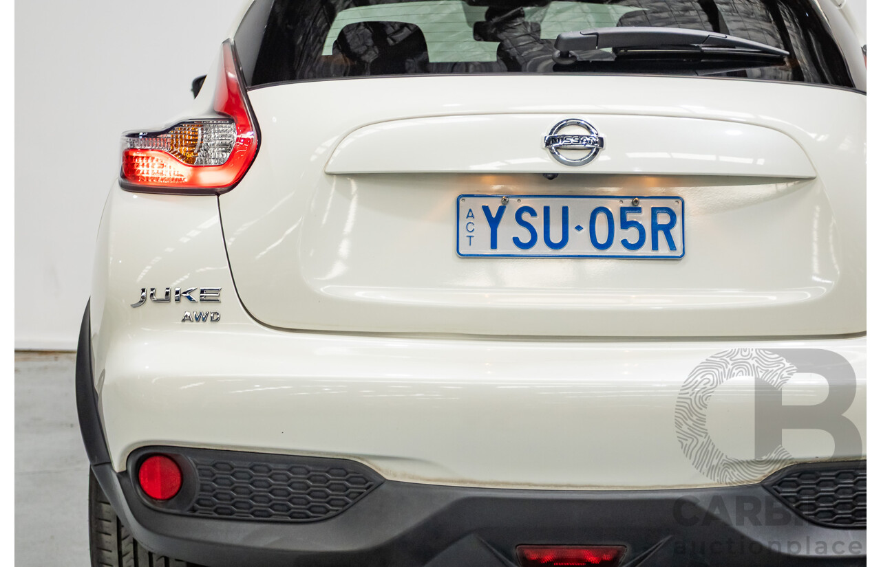 7/2018 Nissan Juke Ti-S (AWD) F15 Series 2 4d Wagon White Turbo 1.6L