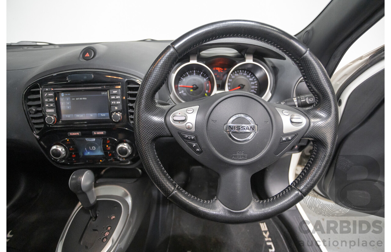 7/2018 Nissan Juke Ti-S (AWD) F15 Series 2 4d Wagon White Turbo 1.6L