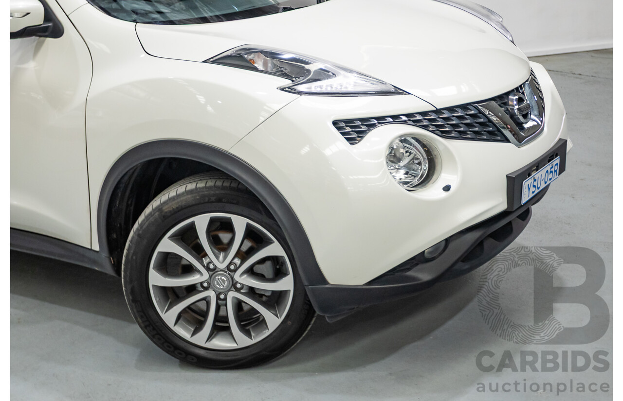 7/2018 Nissan Juke Ti-S (AWD) F15 Series 2 4d Wagon White Turbo 1.6L