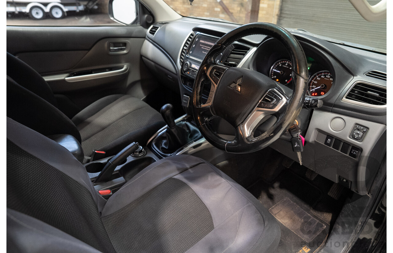 06/2018 Mitsubishi Triton GLS (4x4) MQ MY18 Dual Cab Utility Black 2.4L