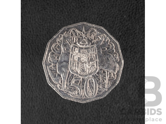 Australian 2010 Fifty Cent Coin, Upset Die/Rotation Error