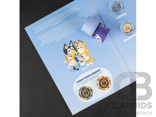Australian RAM 2026 Seven Two Dollar Coin Set, Bluey Sleepy Time, Camping, Granny Mobile, Baby Race, Rain