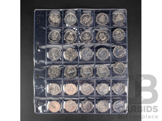 Australian Fifty Cent Coin Set Spanning 1966 to 2026 Including 2001 Federation Set, 2014 AIATIS, 2016 Fifty Years Decimal Currency