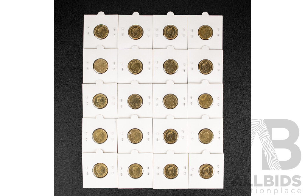 Twenty Australian Commemorative Two Dollar Coins Including 2016 Olympics/Paralympics Set, 2020 Olympics/Paralympics Set, 2019 Mr Squiggle Set , 2021 Wiggles Set