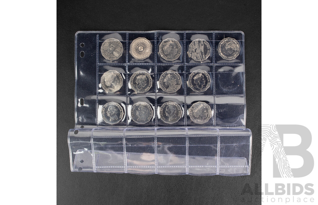 Australian Fifty Cent Coin Set Spanning 1966 to 2026 Including 2001 Federation Set, 2014 AIATIS, 2016 Fifty Years Decimal Currency