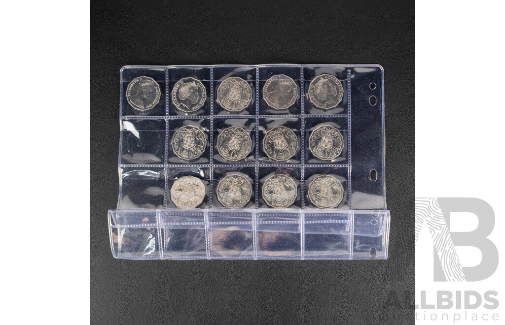 Australian Fifty Cent Coin Set Spanning 1966 to 2026 Including 2001 Federation Set, 2014 AIATIS, 2016 Fifty Years Decimal Currency