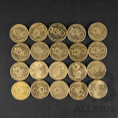 Twenty Australian 2020 One Dollar Coins, Qantas Centenary