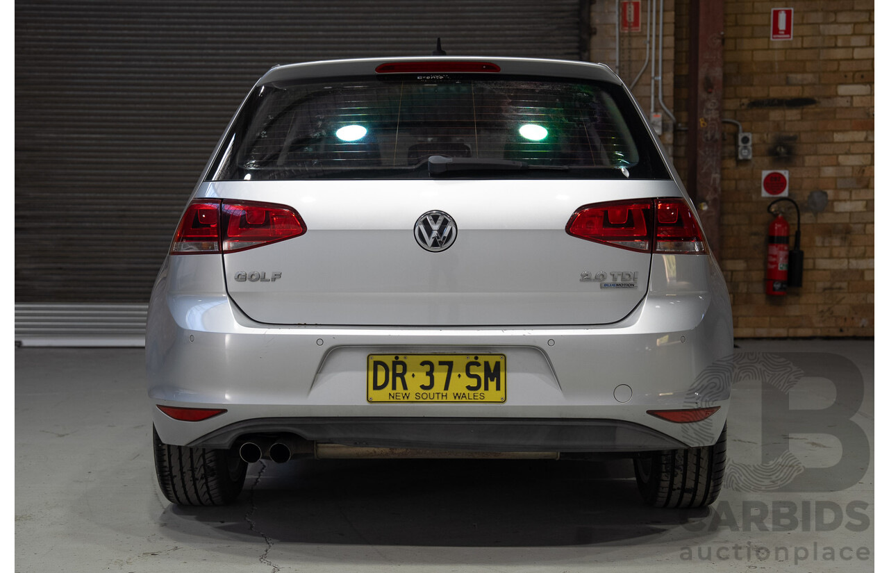 08/2013 Volkswagen Golf 110TDI HIGHLINE AU 5d Hatchback Reflex Silver 2.0L