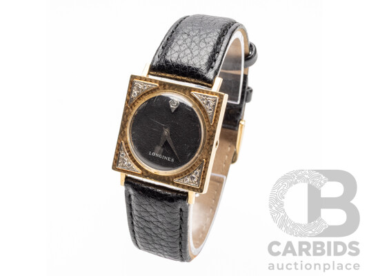 Vintage Longines-Wittnauer 14ct Yellow Gold & Natural Diamond Dress Watch, C.1948–50, Ref. R6076