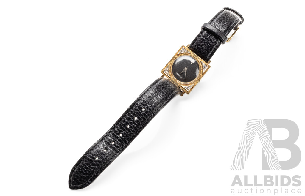 Vintage Longines-Wittnauer 14ct Yellow Gold & Natural Diamond Dress Watch, C.1948–50, Ref. R6076