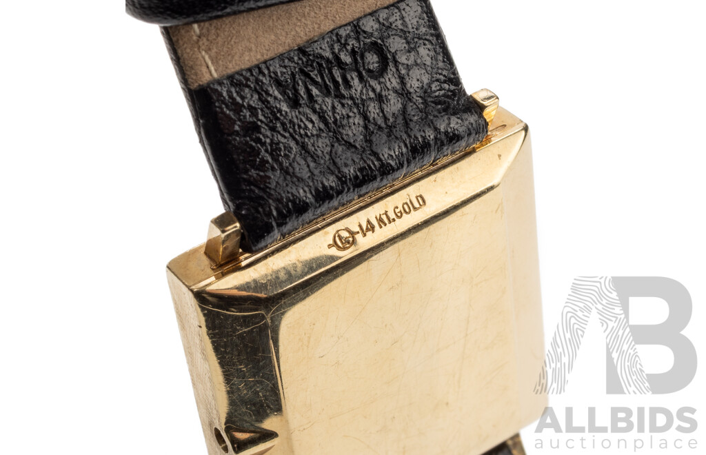 Vintage Longines-Wittnauer 14ct Yellow Gold & Natural Diamond Dress Watch, C.1948–50, Ref. R6076