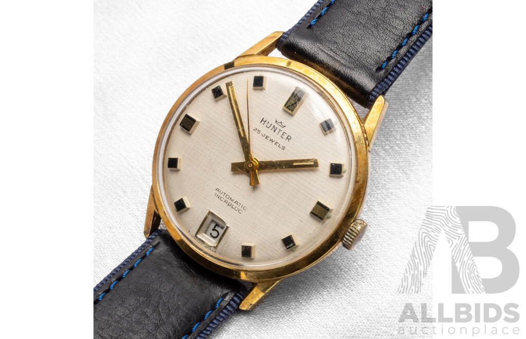 Vintage Swiss Hunter 25 Jewels Automatic Watch