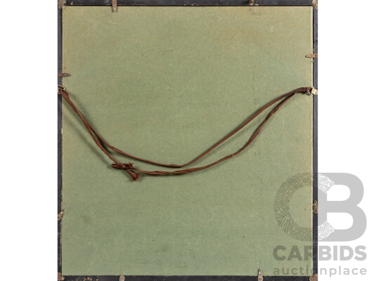 Artist Unknown (20th Century, Japanese), Untitled - Matsu - Pine Branch with Gold Dust, Original Vintage Chigir-e [Torn Paper Collage], 40H x 41W cm (frame)
