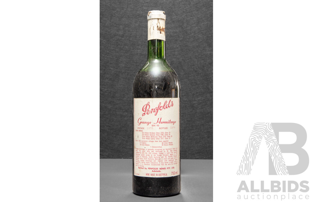 Penfolds Grange Hermitage Bin 95 Vintage 1975