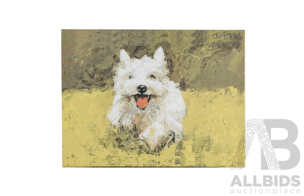 Eyre Tarney (20th Century, American), Play with Me Now, Original Digital Giclee Embellished Print on Wrapped Canvas, 30H x 50W cm