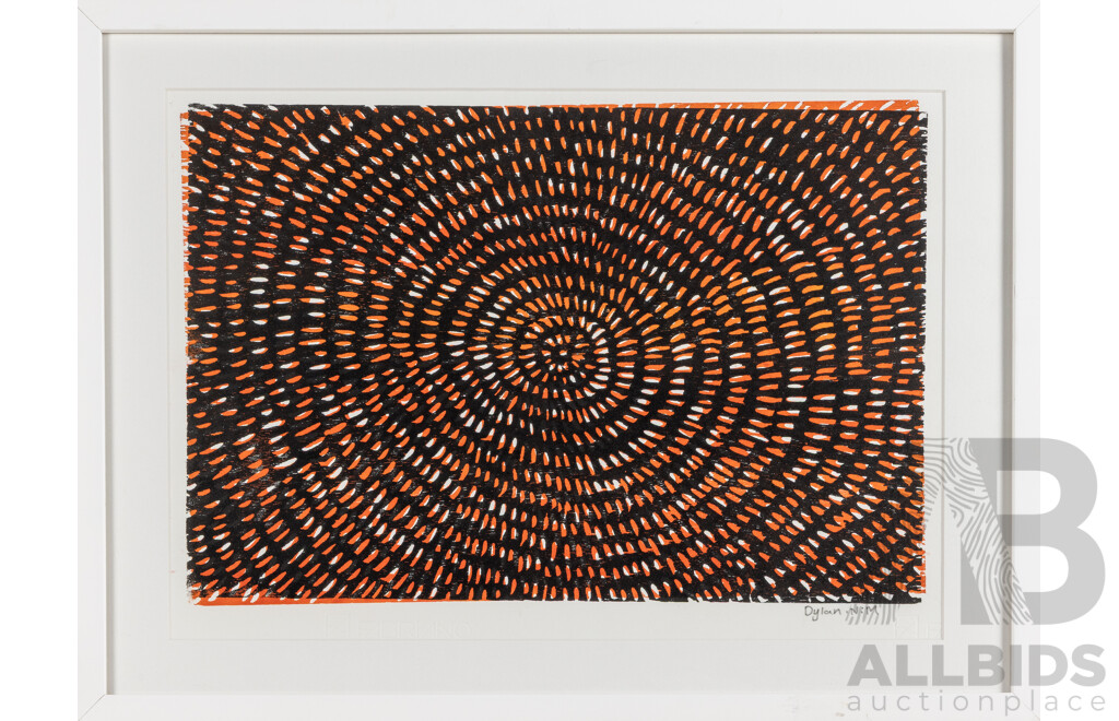 Dylan Ngwarraye Morton (20th Century, Indigenous-Australian), Bush Medicine Seeds, Original Screenprint, 44H x 59W cm (frame)