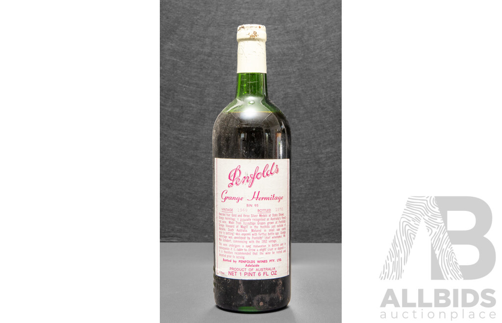 Penfolds Grange Hermitage Bin 95 Vintage 1969