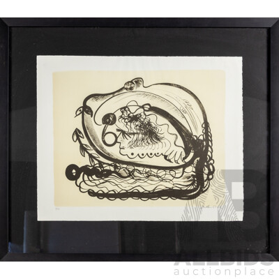Arthur Boyd, (20th Century, Australian, 1920-1999), Bullfrog Head (1970), Signed & Editioned Original Lithograph, 76H x 87W cm (frame)