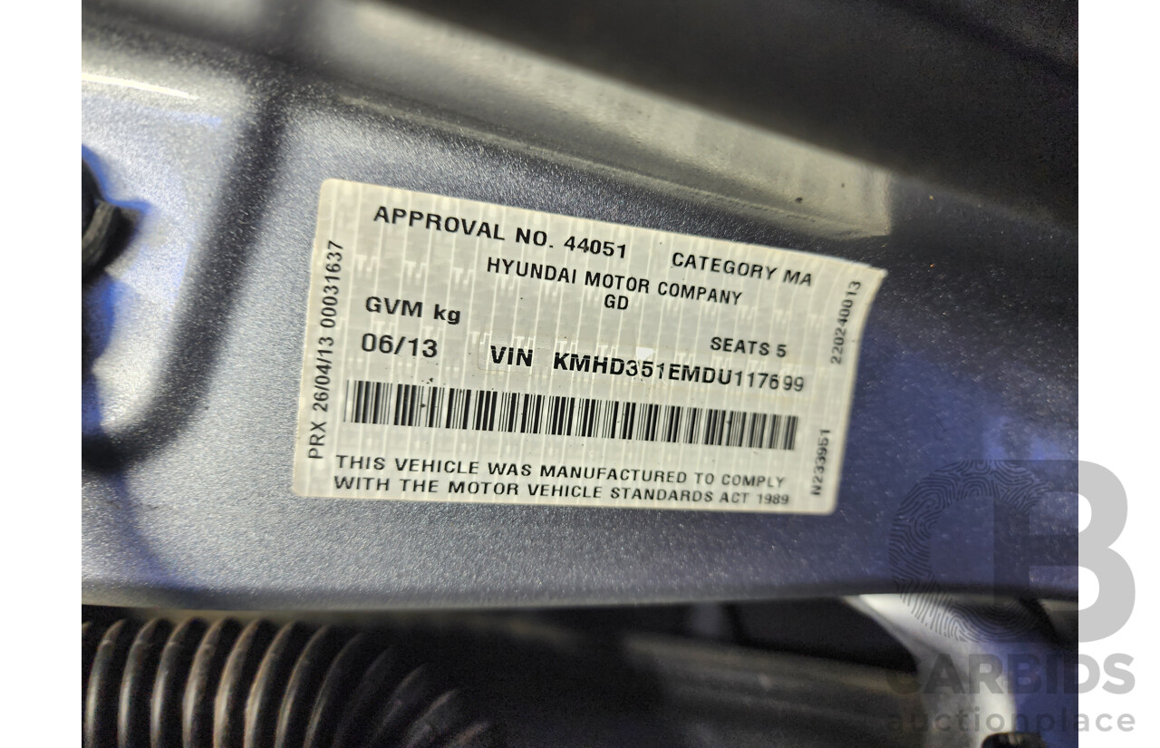 06/2013 Hyundai i30 Premium GD 5d Hatchback Silver 1.8L
