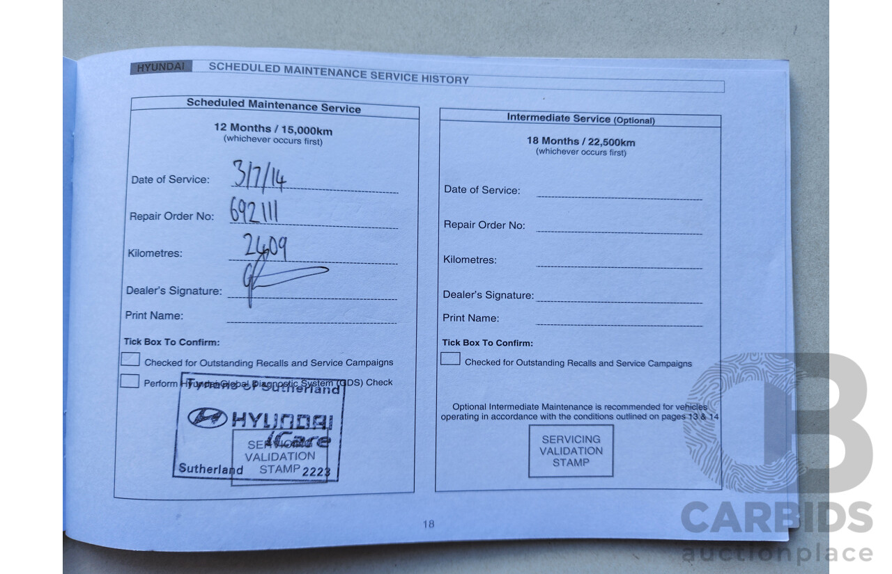 06/2013 Hyundai i30 Premium GD 5d Hatchback Silver 1.8L