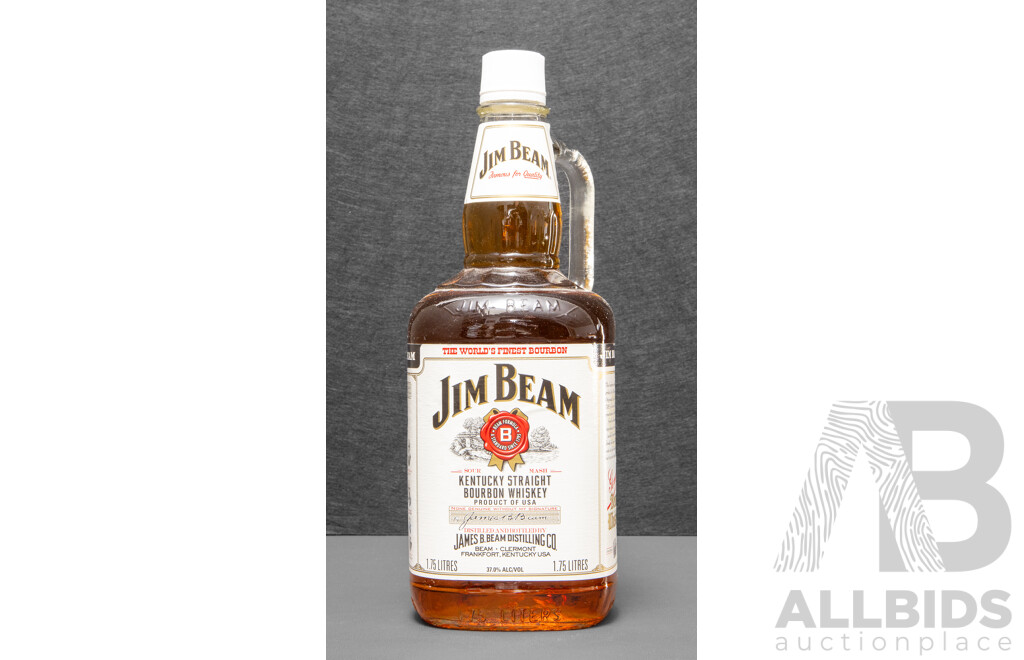 Vintage Bottling Jim Beam Kentucky Straight Bourbon Whiskey 1750ml Single Handled Flagon