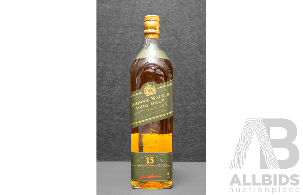 Vintage Johnnie Walker 15yr Old Pure Malt Scotch Whisky