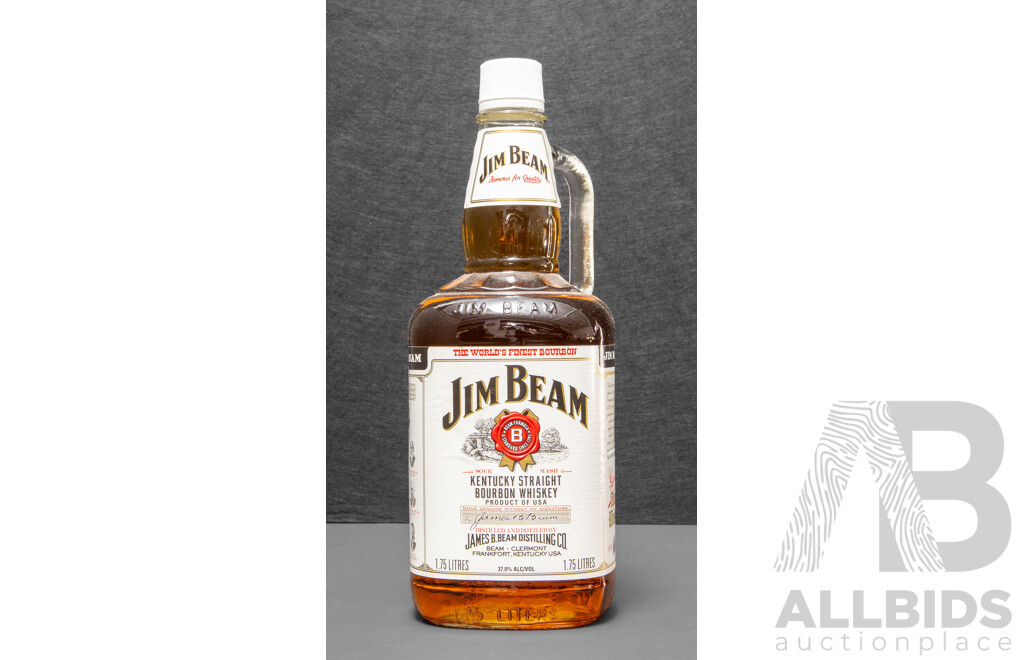 Vintage Bottling Jim Beam Kentucky Straight Bourbon Whiskey 1750ml Single Handled Flagon