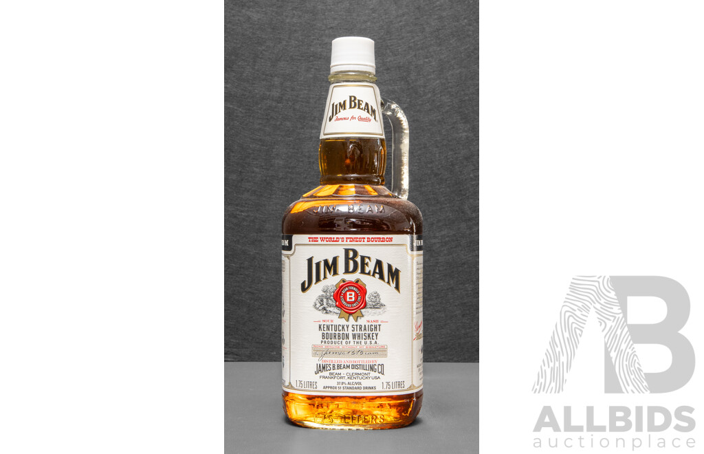 Vintage Bottling Jim Beam Kentucky Straight Bourbon Whiskey 1750ml Single Handled Flagon
