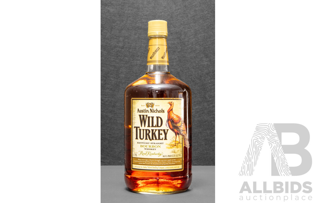 Vintage Bottling Wild Turkey Kentucky Straight Bourbon Whiskey 1750ml Single Handled Flagon