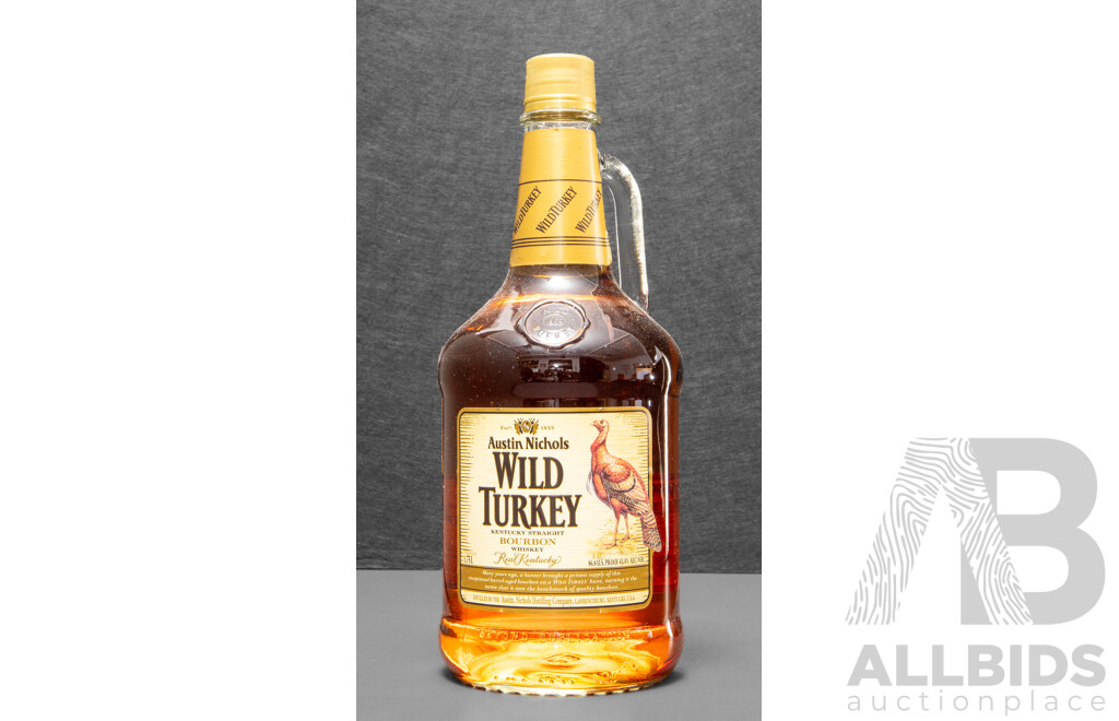 Vintage Bottling Wild Turkey Kentucky Straight Bourbon Whiskey 1750ml Single Handled Flagon