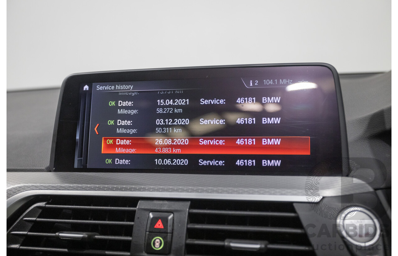 1/2018 BMW X3 XDrive 30d M Sport (AWD) G01 MY18 4d Wagon Dark Graphite Metallic Turbo Diesel 3.0L