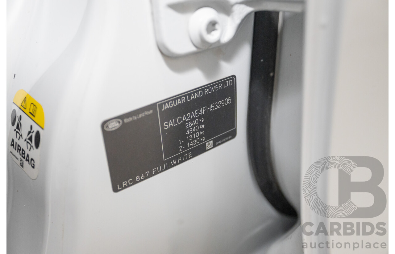 8/2015 Land Rover Discovery Sport SD4 SE (AWD) LC MY16 4d Wagon Fuji White Turbo 2.2L - 7 Seater